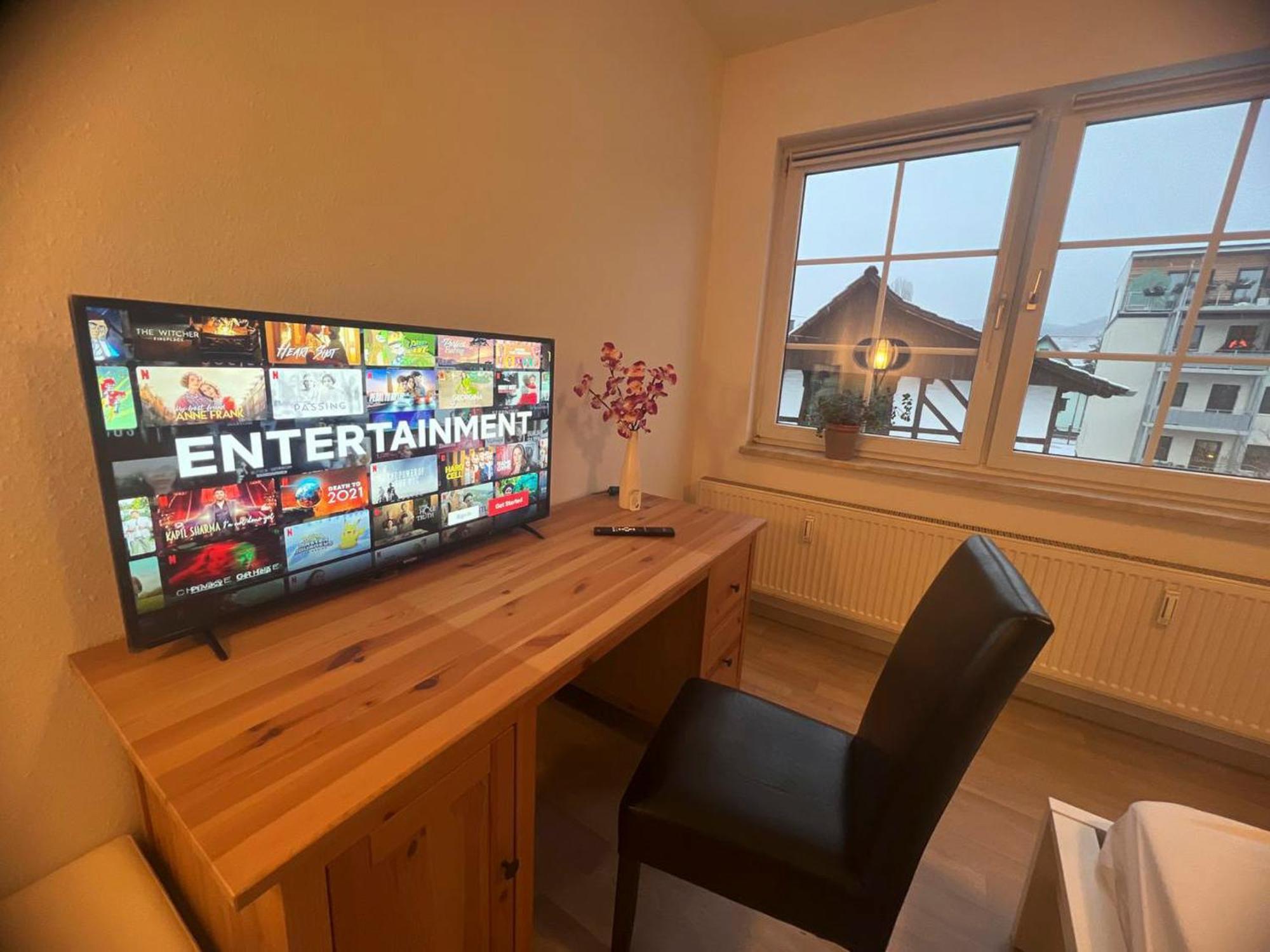 Grosse & Voll Ausgestattete Apartments, Studios, Doppelzimmer, Workspace, Parkplatz, Netflix, Prime & Schnelles Wifi In Ruhiger Lage Mit Garten Rudolstadt Luaran gambar